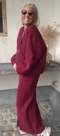 LIZ sweatshirt skirt burgundy