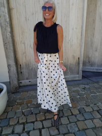 DOMANI satin dots skirt ecru