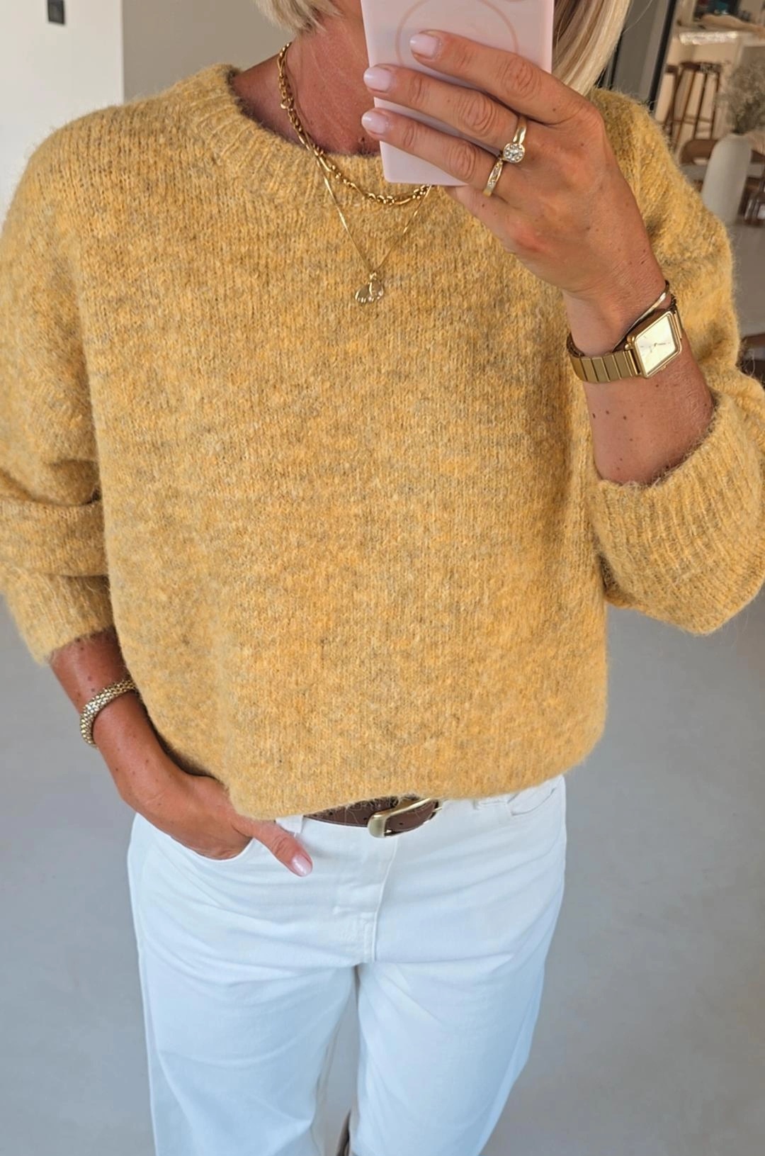 BEZIERS soft knit ocher