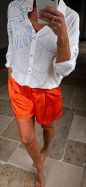 BARI satin shorts orange
