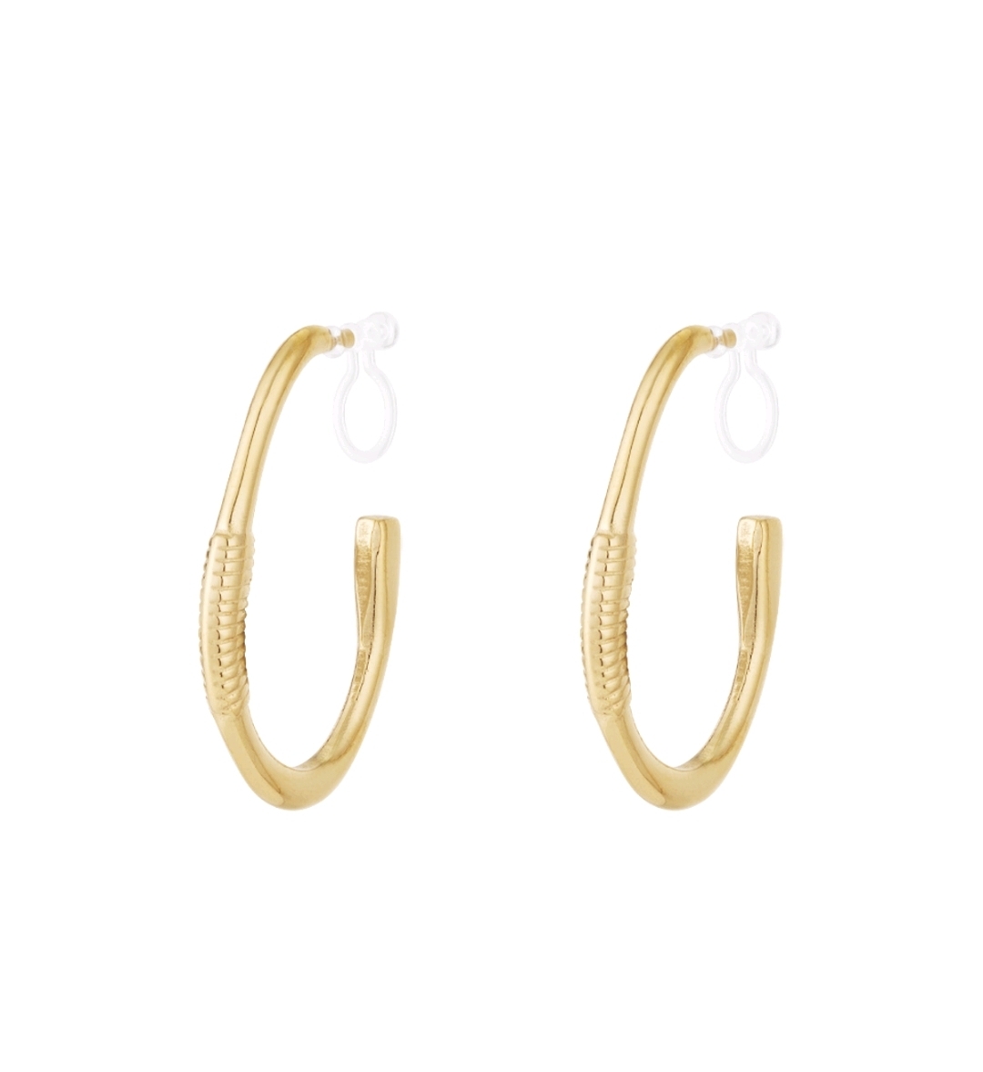 YAELA loop clip earrings gold