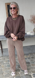 POCKET sweatshirt chocolat