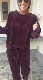VERO soft velvet jogger set plum