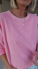 SOLIE sponge sweatshirt candy pink