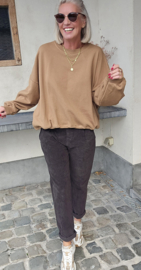 FANNY velours jogger pants chocolat