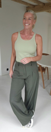 BENEDICTE loose wide leg pants khaki