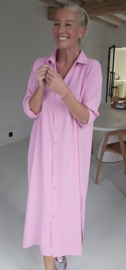 RHEA maxi shirt dress baby pink