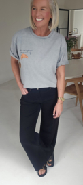 SUNDAYS ARE FOR CROISSANTS cotton T-shirt grey