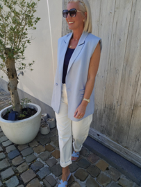 CRISTY sleeveless blazer blue