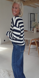 ANOUK striped soft knit navy