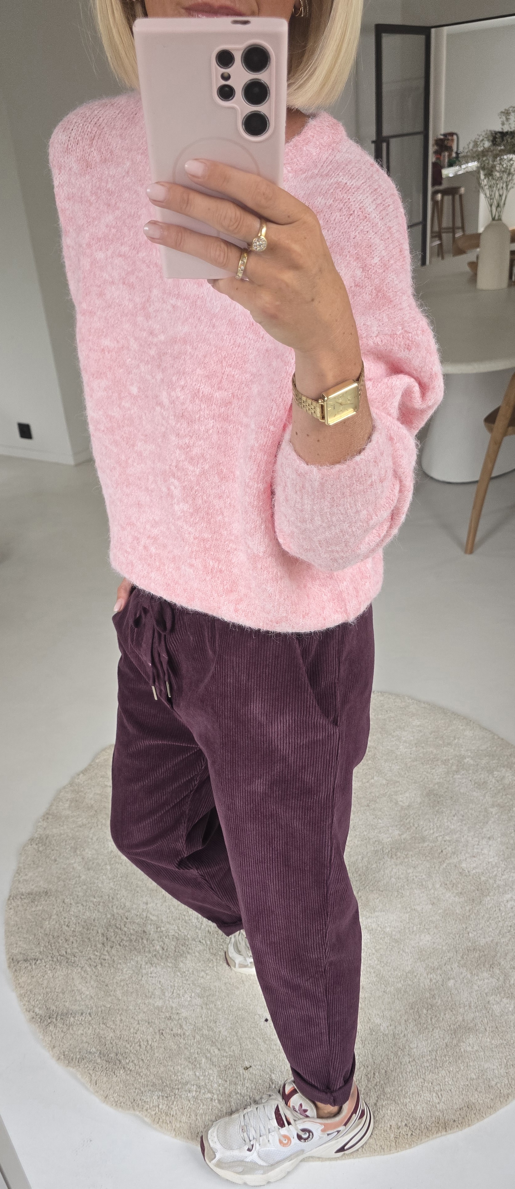 BEZIERS soft knit mêlee pink
