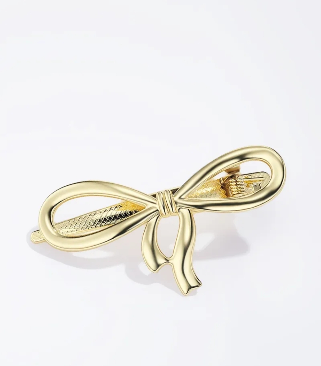 BOW hair pin gold