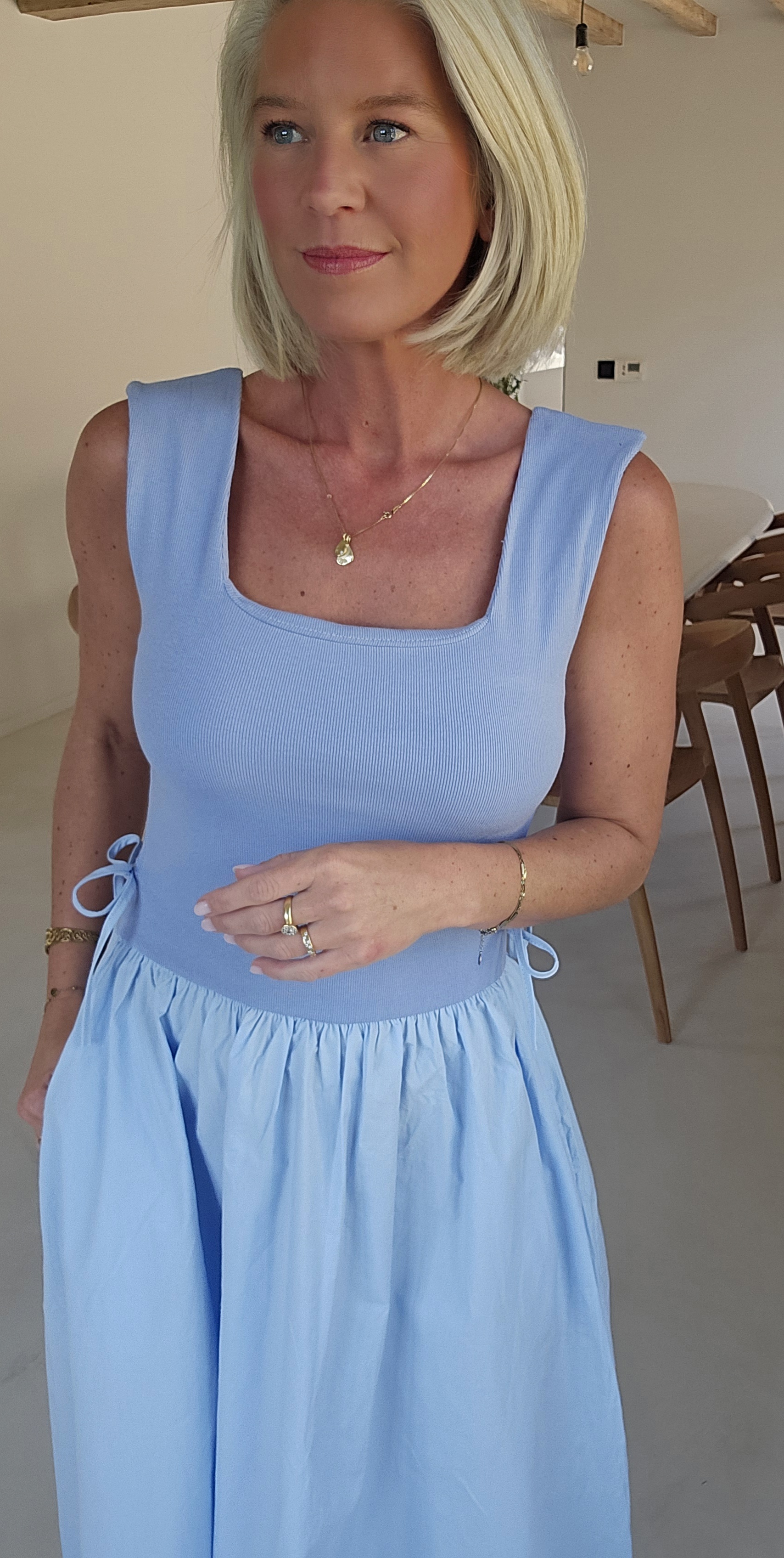 MINKA maxi dress soft blue