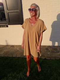 SOFT EASE tee dress camel