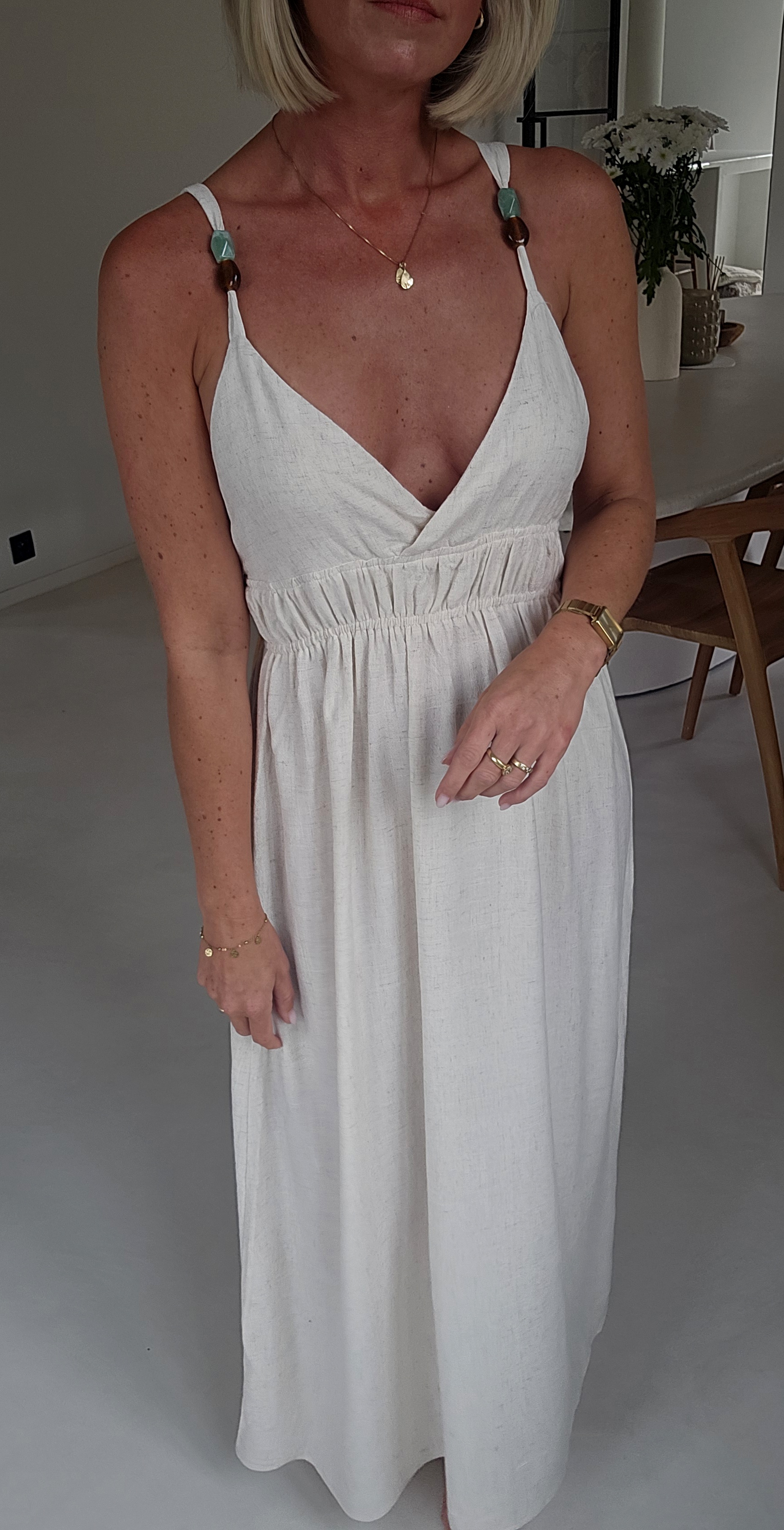STERRE maxi viscose linen dress