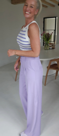 CATIE striped viscose top lilac