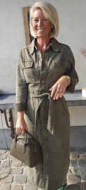 LAURIE maxi jeans dress khaki