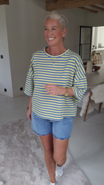 STRIPED BREEZE short-sleeved sweatshirt blue