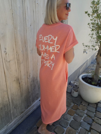 SUMMER STORY tee dress coral