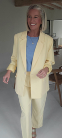 CECILIA suit pants pastel yellow