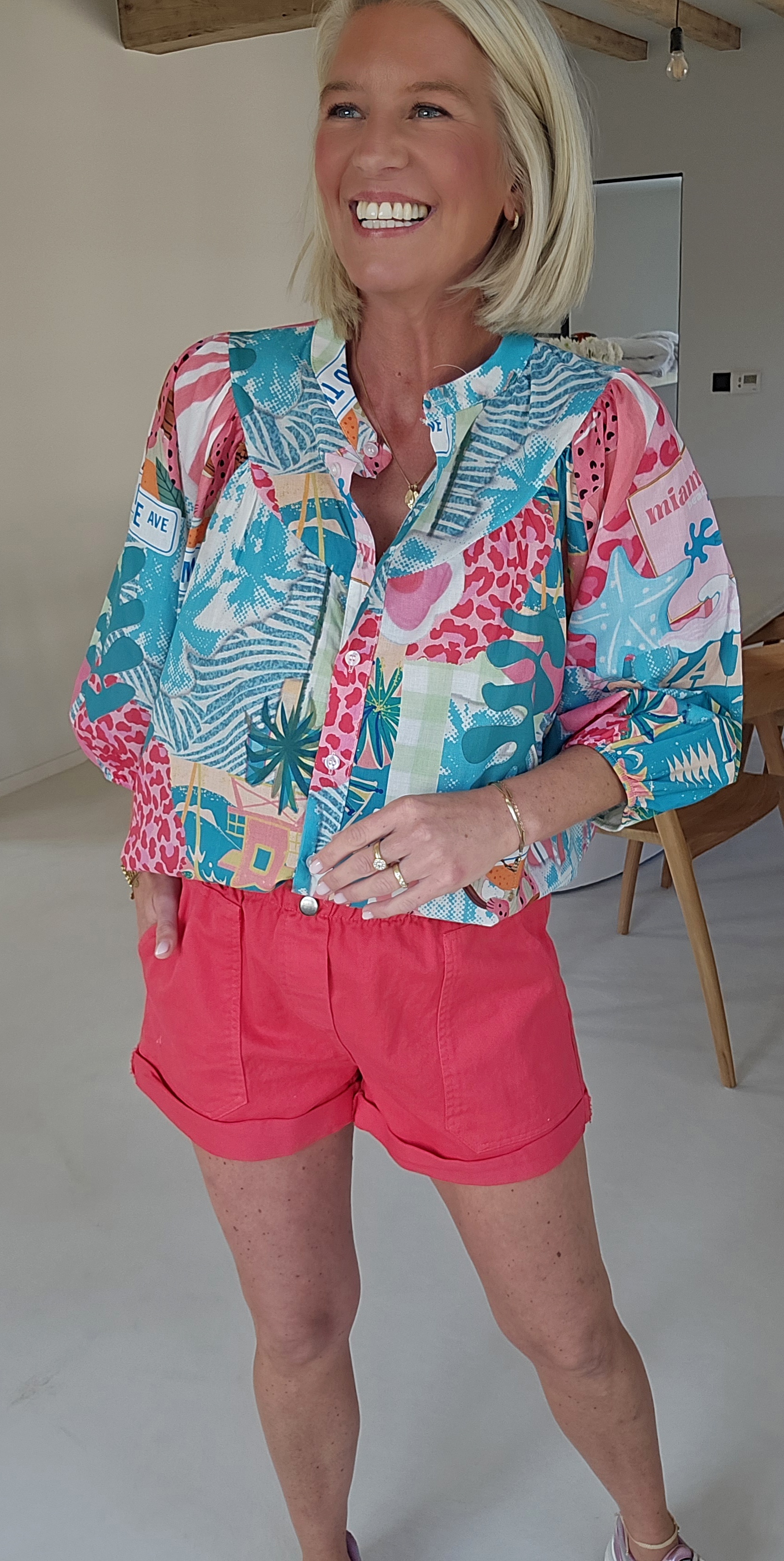 BEA cotton blouse multi 1