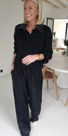 MILI glitter pants black