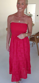 BELIZE bustier dress red