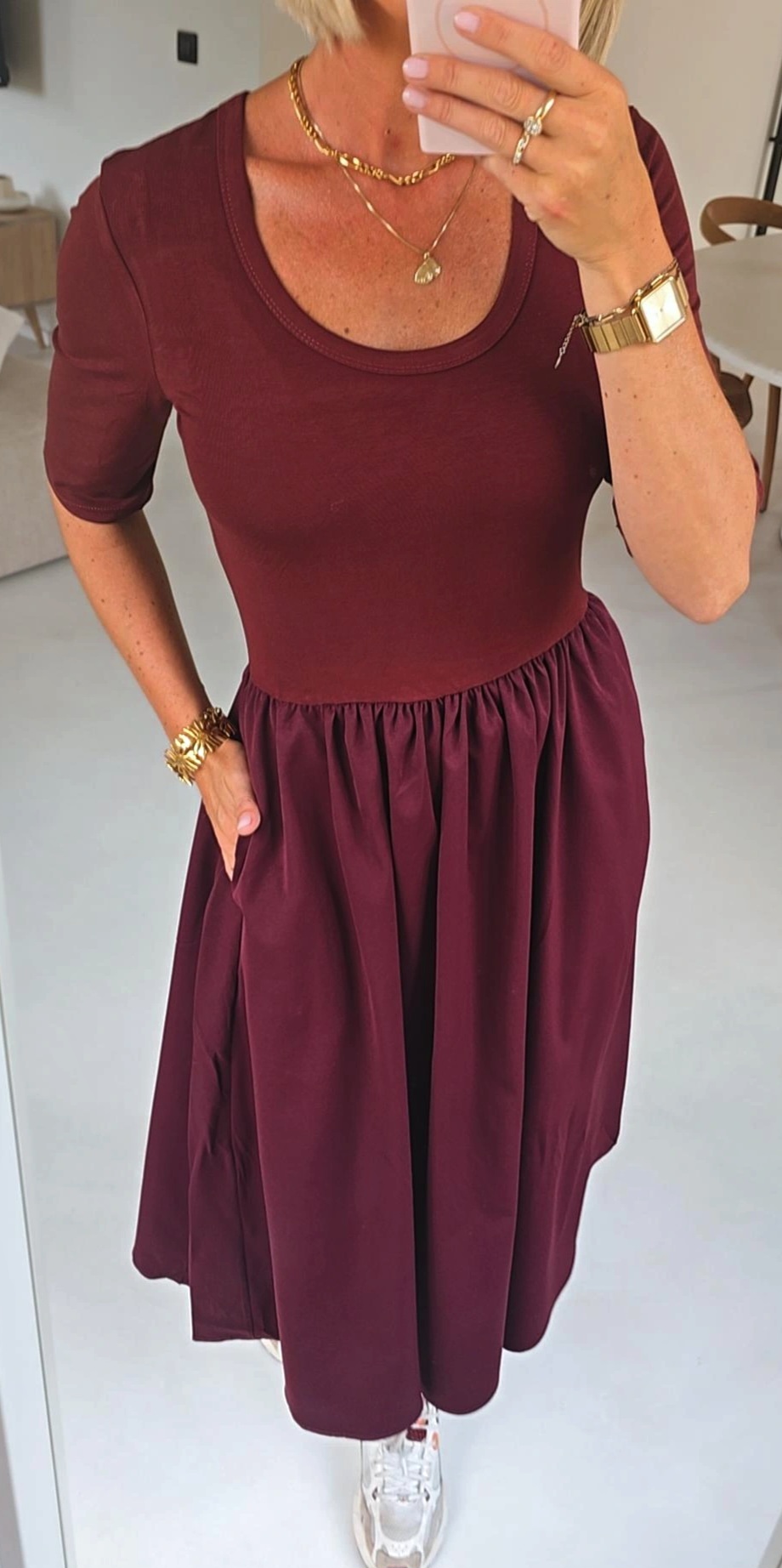 SEZANNA maxi dress burgundy