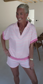 ELLIE striped set neon pink