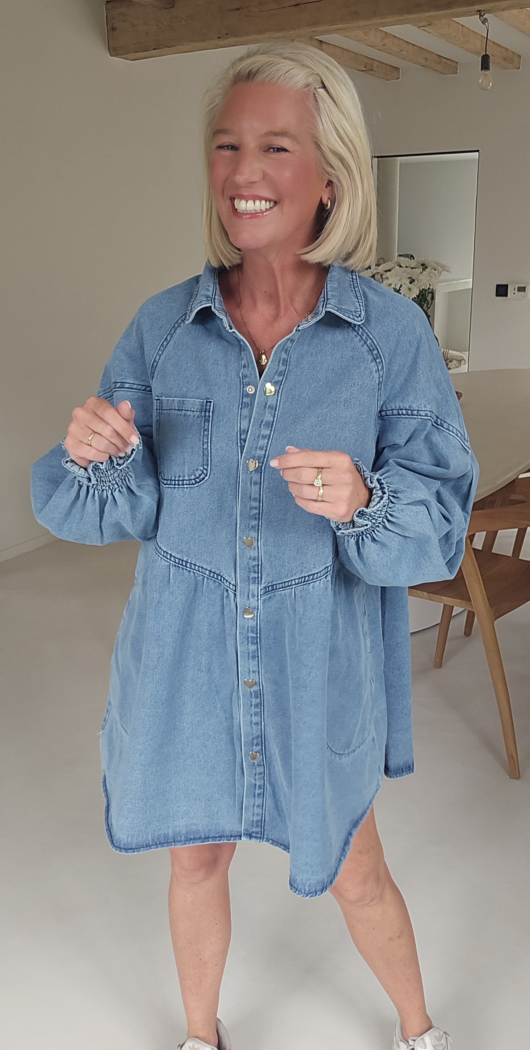 MOSIE jeans dress midi blue