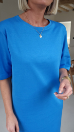 RANI cotton T-shirt dress blue