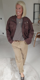 VAVA suede bomber jacket chocolat
