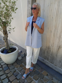 CRISTY sleeveless blazer blue