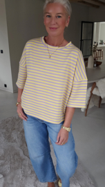 STRIPED BREEZE short-sleeved sweatshirt yellow