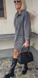 THE PERFECT jeans dress grey