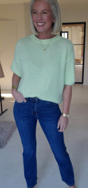 CINDY short-sleeved knit pastel mint