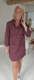 THE PERFECT jeans dress burgundy