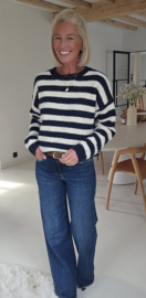 ANOUK striped soft knit navy