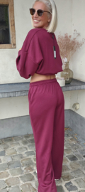BASIC sweatshirt jogger pants burgundy