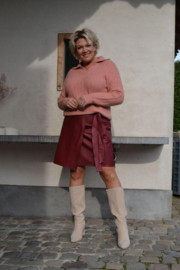 LIDY pu skirt burgundy