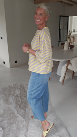 STRIPED BREEZE short-sleeved sweatshirt yellow