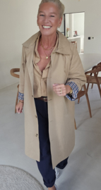 CATO maxi trench coat beige