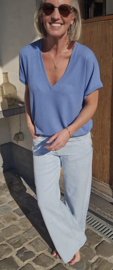 INA viscose tee jeans blue