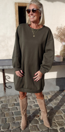 DJOELI sweatshirt fleece dress khaki