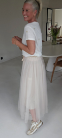 TINI tule skirt beige