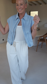 SANNE sleeveless jeans jacket soft blue