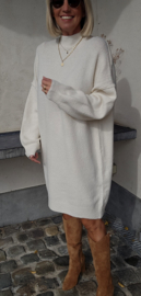 JANIE midi knit dress ecru