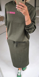 GOOD VIBES sweatshirt khaki