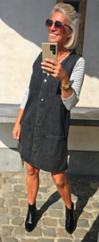 MOLLINE sleeveless jeans dress black