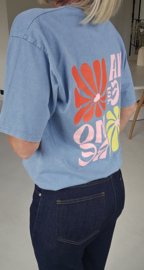 MADE FOR MORE cotton T-shirt blue
